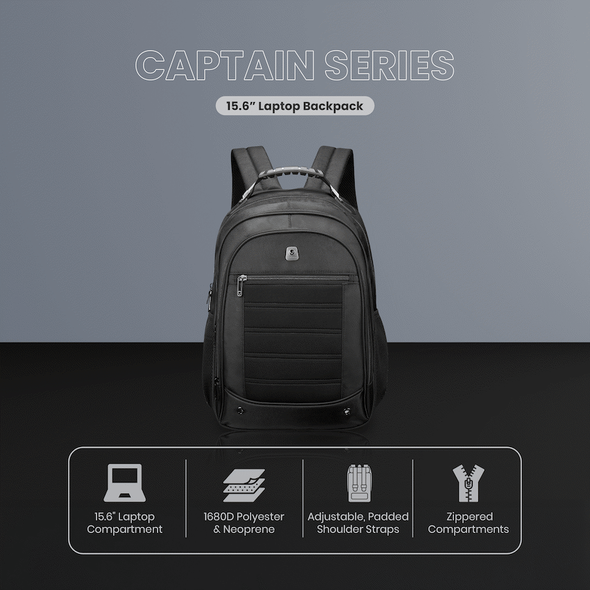 Volkano Captain 15.6" Laptop Backpack - Black - image 8