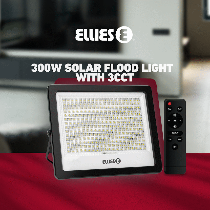 Ellies Nebula Series 300W Solar Flood Light  with 3CCT -BK - image 8