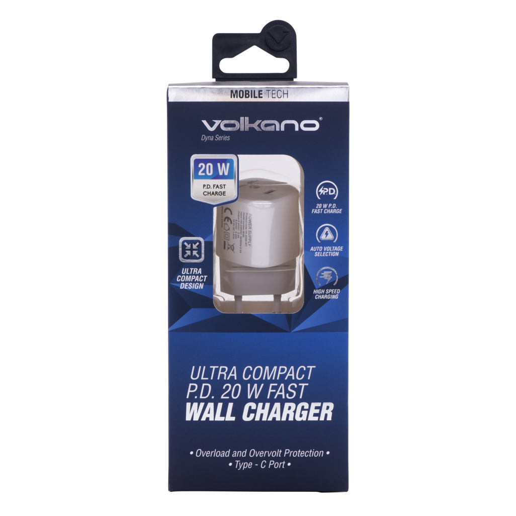 Volkano Dyna Ultra Compact PD 20w Fast Wall Charger