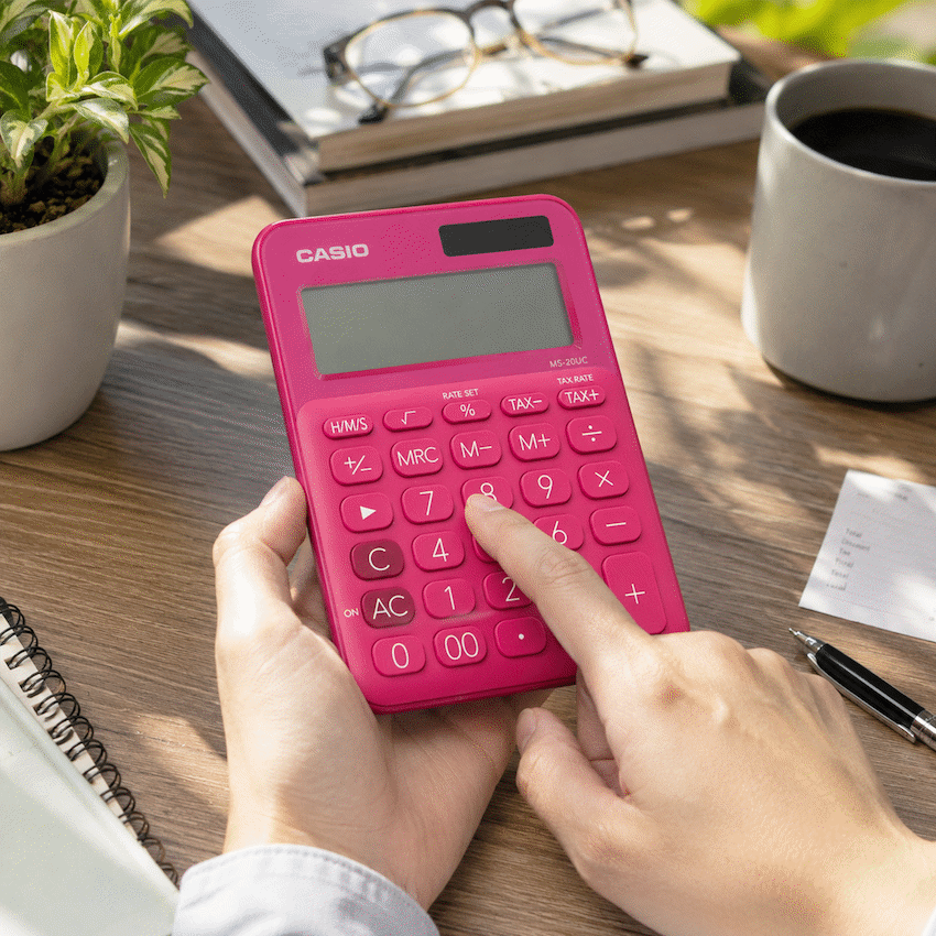 Casio MS-20UC - Desktop calculator 12 Digit - Red - image 8