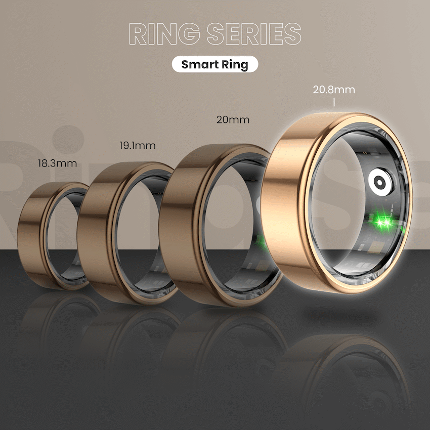 Volkano Ring Series Smart Ring with Charge Case - Black 20.8mm - image 8