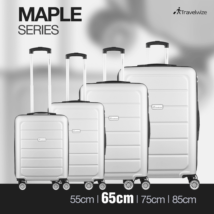 Travelwize Maple ABS 65cm 4-Wheel Spinner Luggage - Silver - image 8