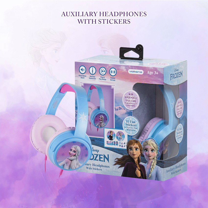 Disney Frozen Auxiliary headphones with 11 Stickers - image 8