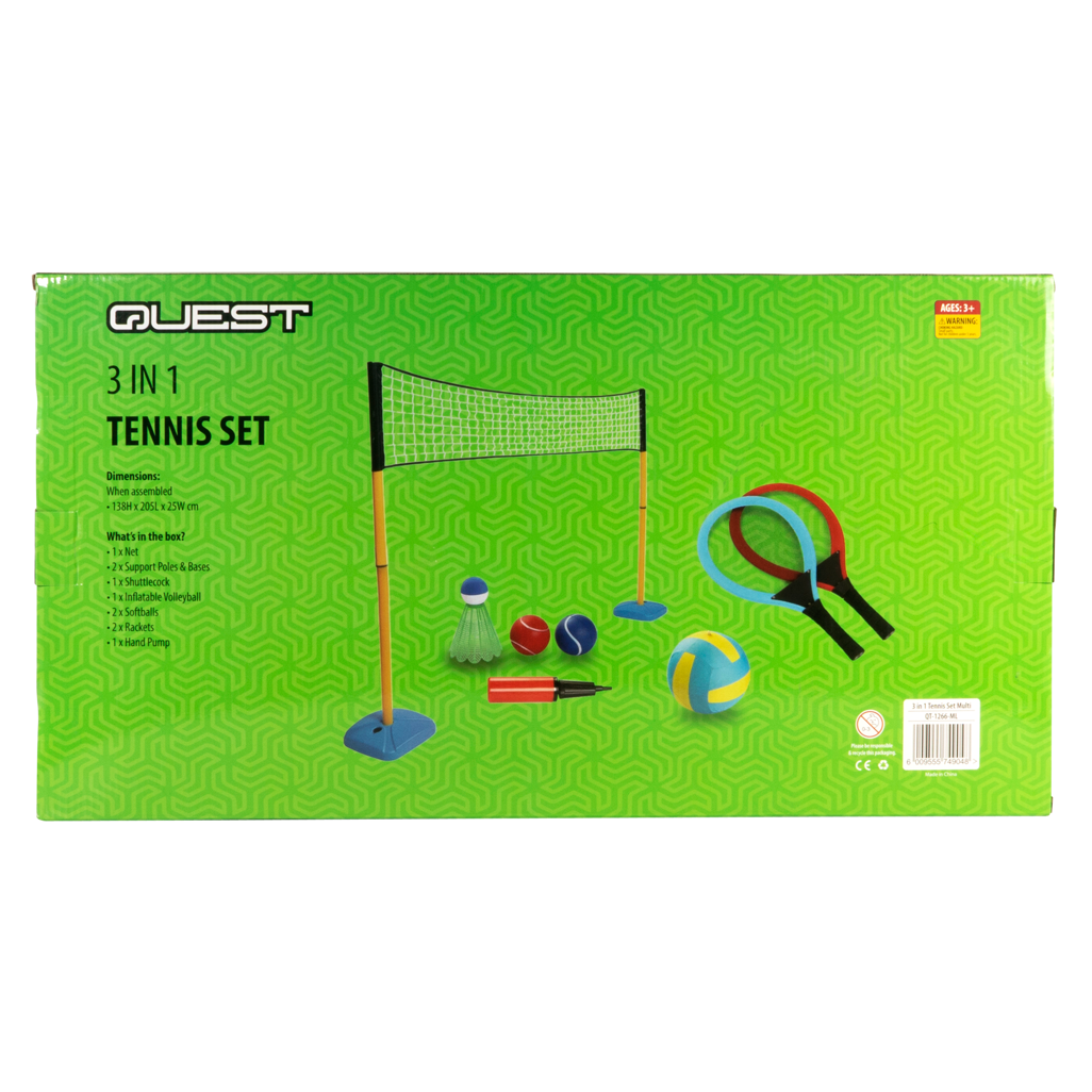 Quest 3-in-1 Tennis Set - Multi
