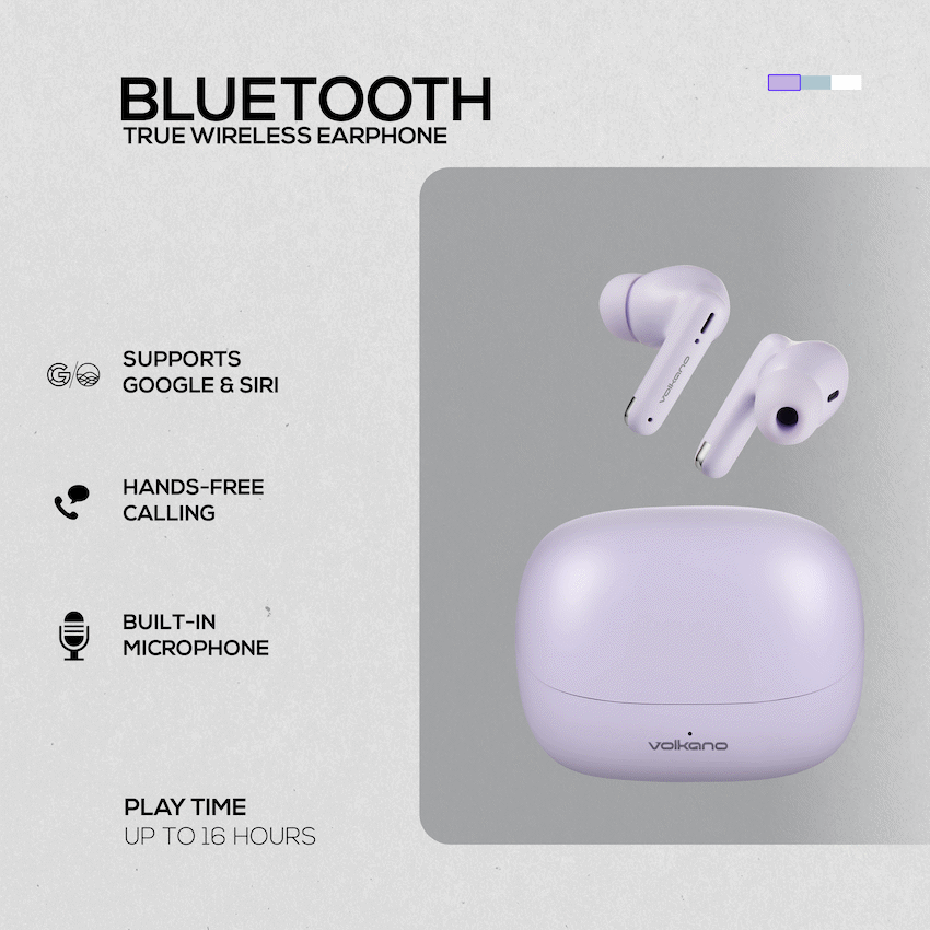 Volkano Jupiter Series TWS Earphones - Pastel Purple - image 8