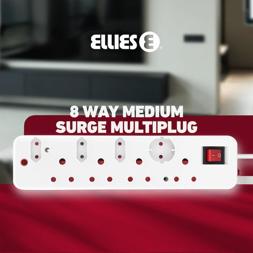 Ellies 8-Way Surge Multiplug 0.5m - WT - image 8