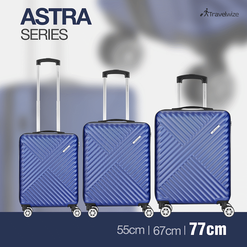 Travelwize Astra ABS 77cm 4-Wheel Spinner Luggage - Navy - image 8