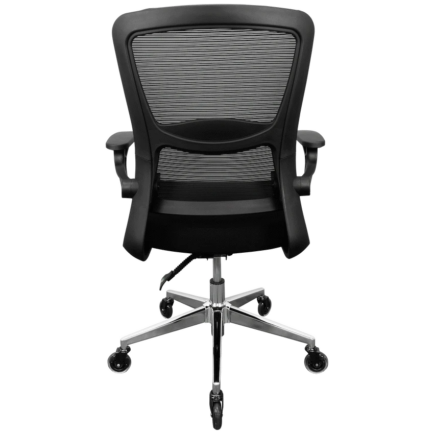 Everfurn Premium Dakota Mid Back Office Chair, Chromed Steel - Black - image 8