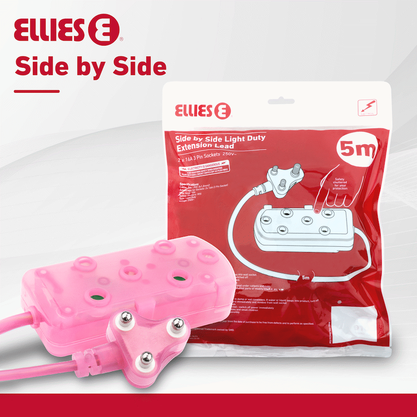 Ellies Side by Side Light Duty Extension Lead-5M - PK - image 8