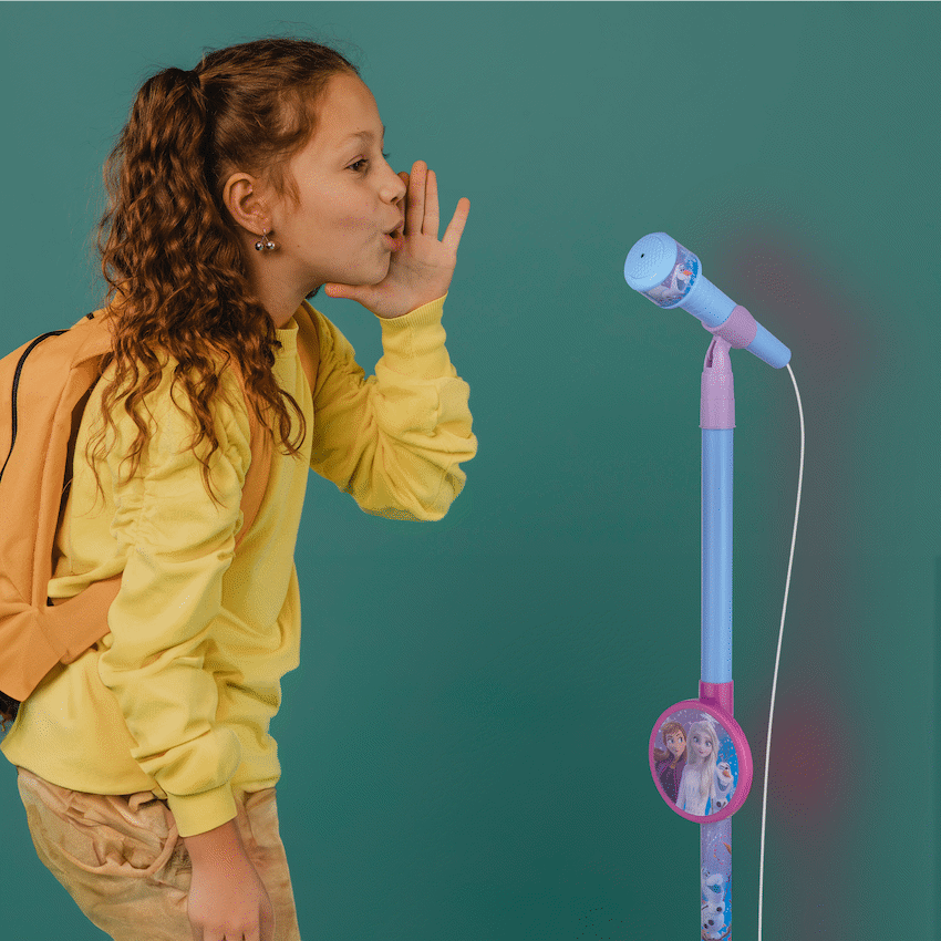 Disney Frozen Auxiliary Star Karaoke Microphone Stand with Colourful Lights - image 8