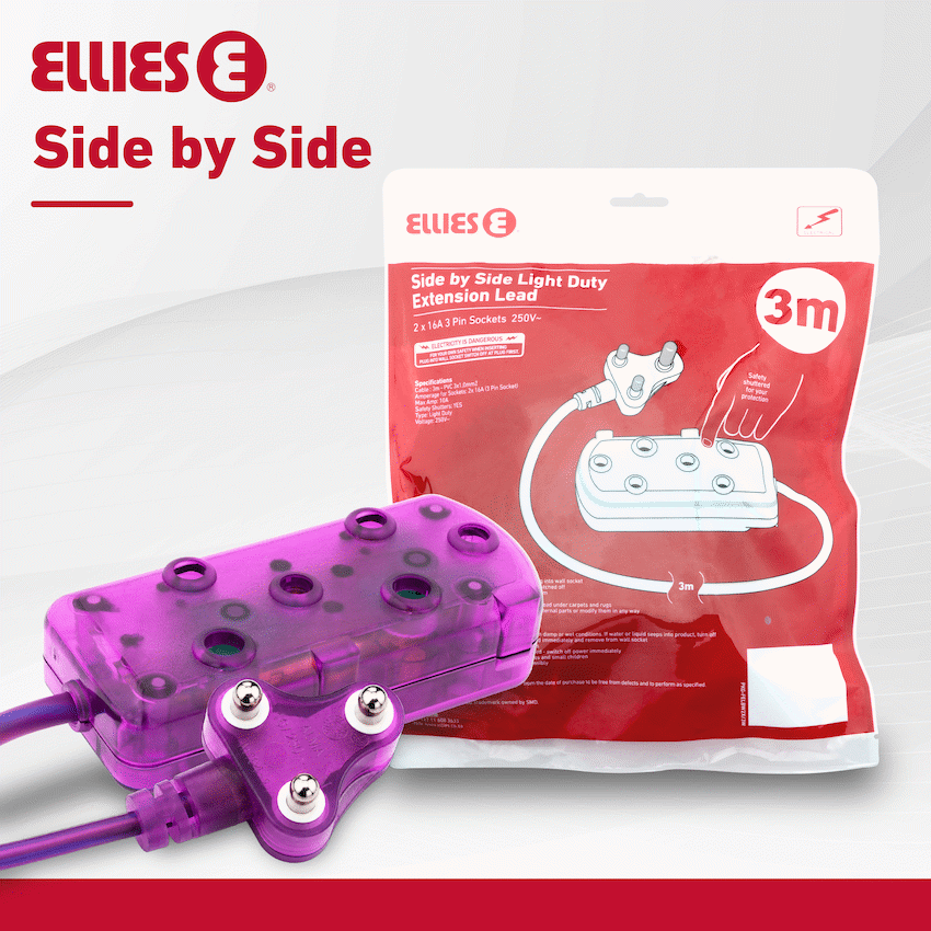 Ellies Side by Side Light Duty Extension Lead-3M - PR - image 8