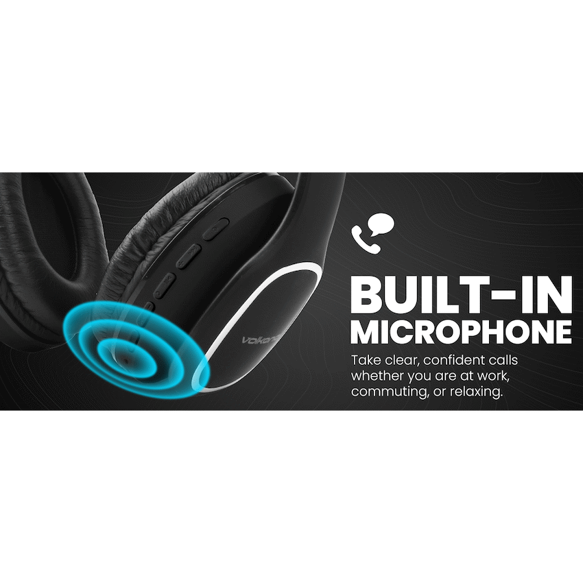 Volkano Phonic Series Bluetooth Full Size Headphones - Black - image 8