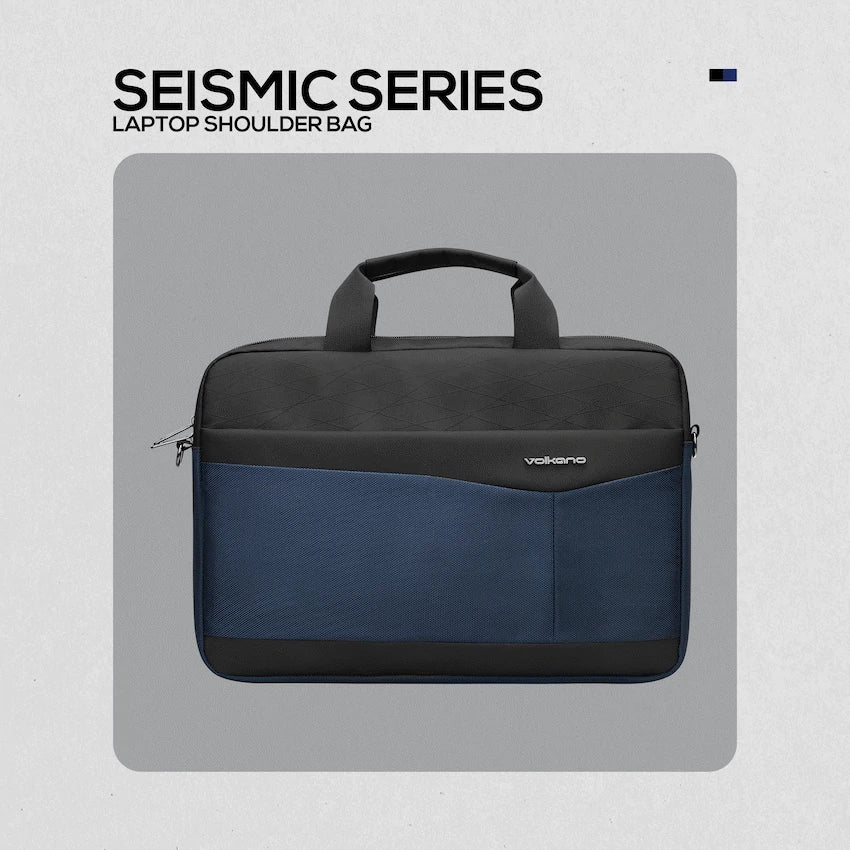 Volkano Seismic 15.6" Laptop Shoulder Bag Blk/Nvy - image 8