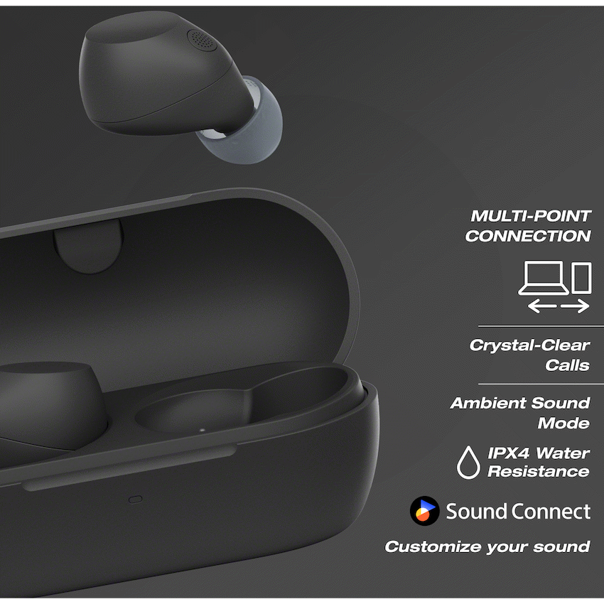 Sony WF-C710N True Wireless Earbuds (Black) - image 8