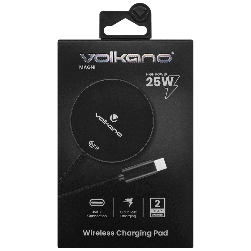 Volkano Magni Series Qi2.2 25W Wireless Charging Pad - Black - image 8