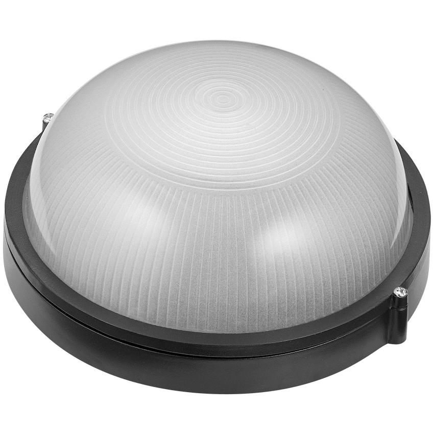 Ellies Illume Series - AC Round Bulkhead - Aluminium + Glass - E27 Base -BK - image 8