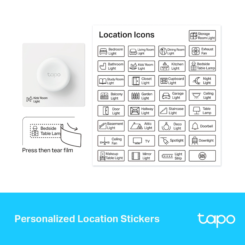 TP-Link Tapo S200D Smart 868mhz Remote Dimmer Switch with CR2032 Battery - image 8