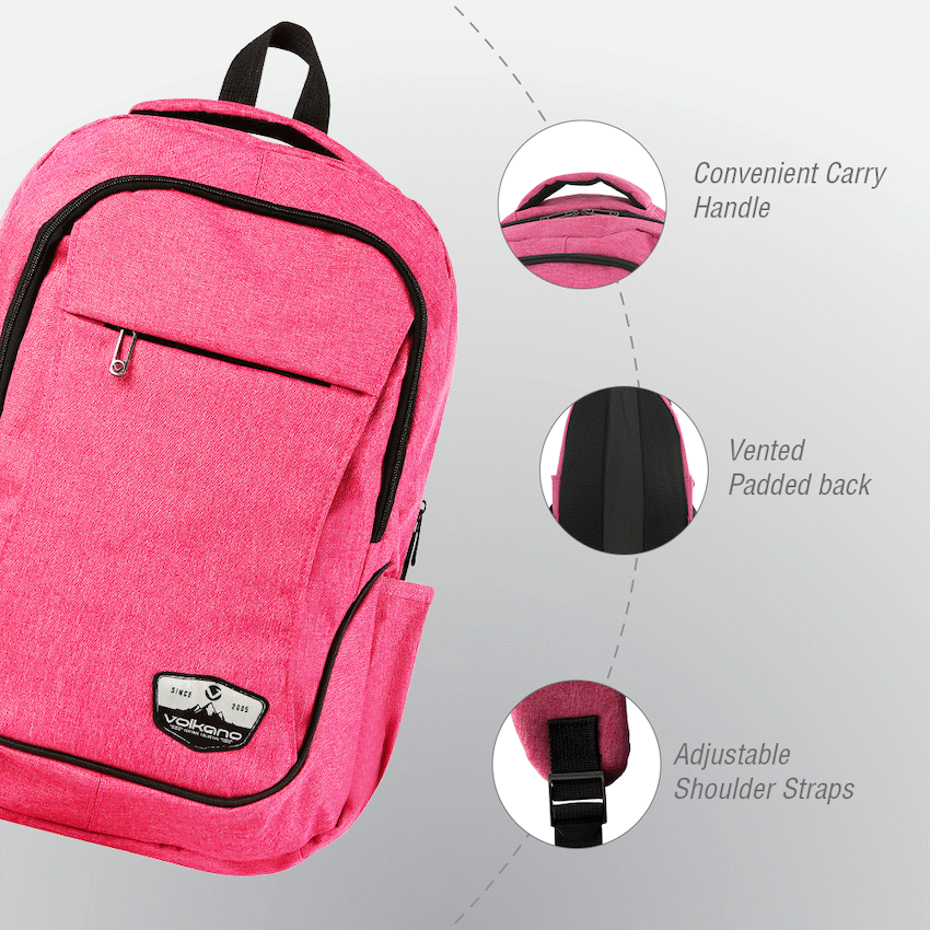 Volkano Victory Backpack - Pink Mel - image 8