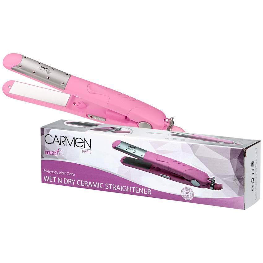 Carmen Pink Wet 'n Dry Straightener - Pink - image 8