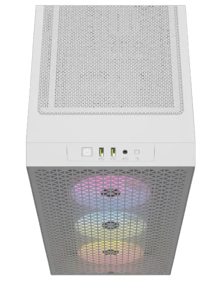 3000D RGB AIRFLOW White Mid-Tower PC Case; 2x 3.5'' |  2x 2.5'' Drive Bays; Up to 360mm Radiator compatible; 3x 120mm fan incl - image 12