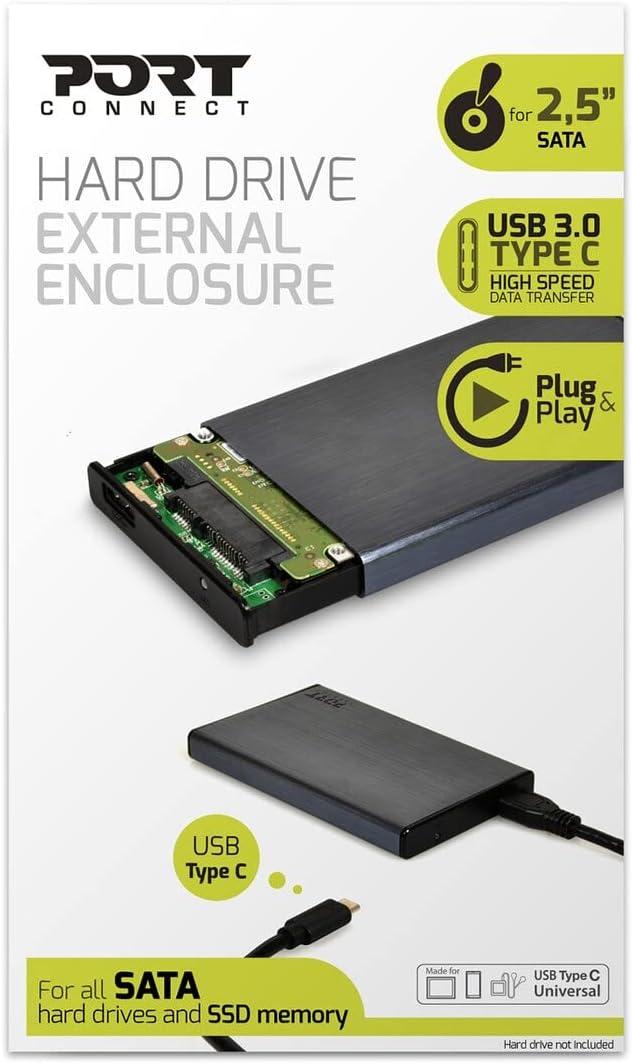 TYPE-C CHASSIS: SATA 2.5" BLACK
