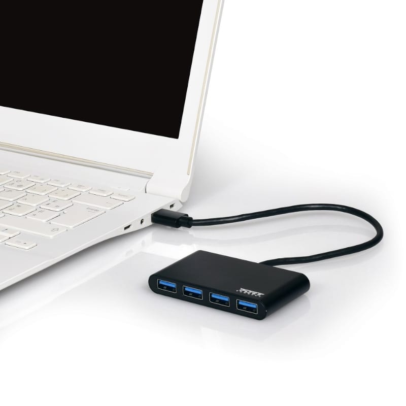 Port USB3.0 to 4 x USB3.0 5Gbps 4 Port Hub - Black – image 2