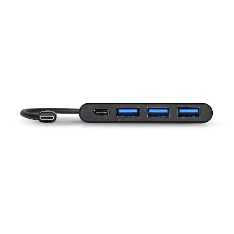 Port USB Type-C to 3 x USB3.0 and 1 x Type-C PD 30cm 4 Port Hub - Black – image 3