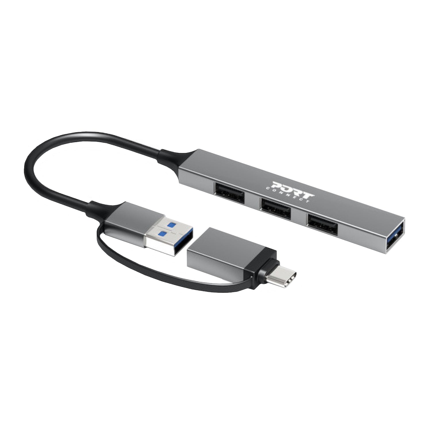 Port Connect USB Type-C to 4-port USB-A 3.0/2.0 Hub – image 2