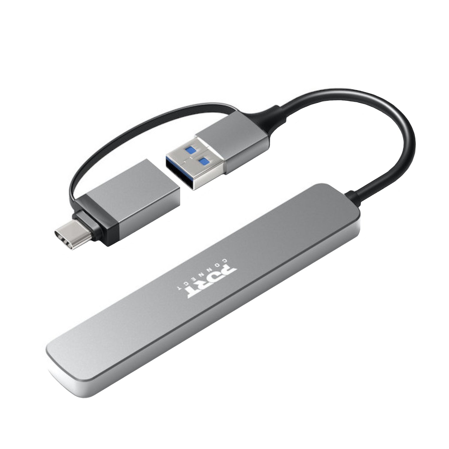 Port Connect USB Type-C to 4-port USB-A 3.0 Hub – image 2