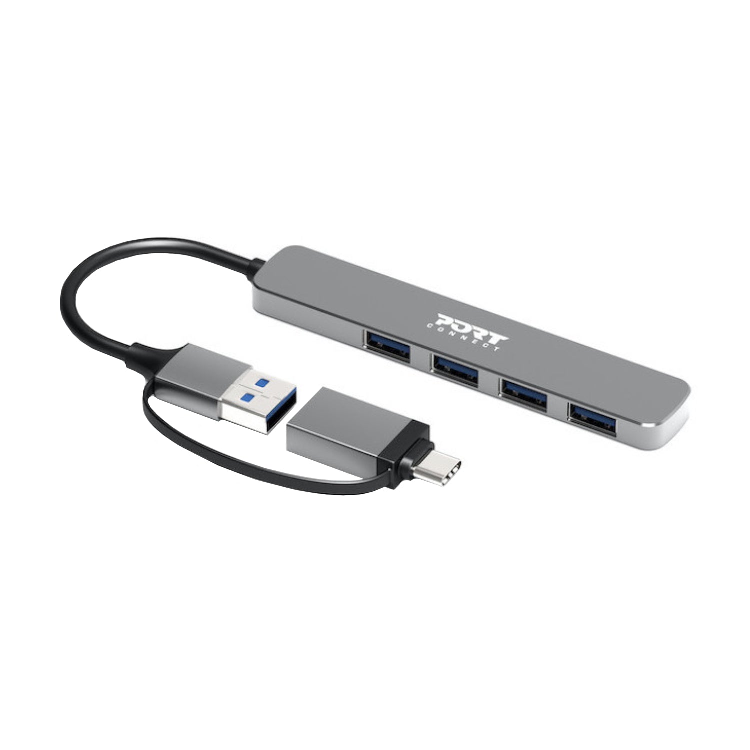 Port Connect USB Type-C to 4-port USB-A 3.0 Hub – image 3