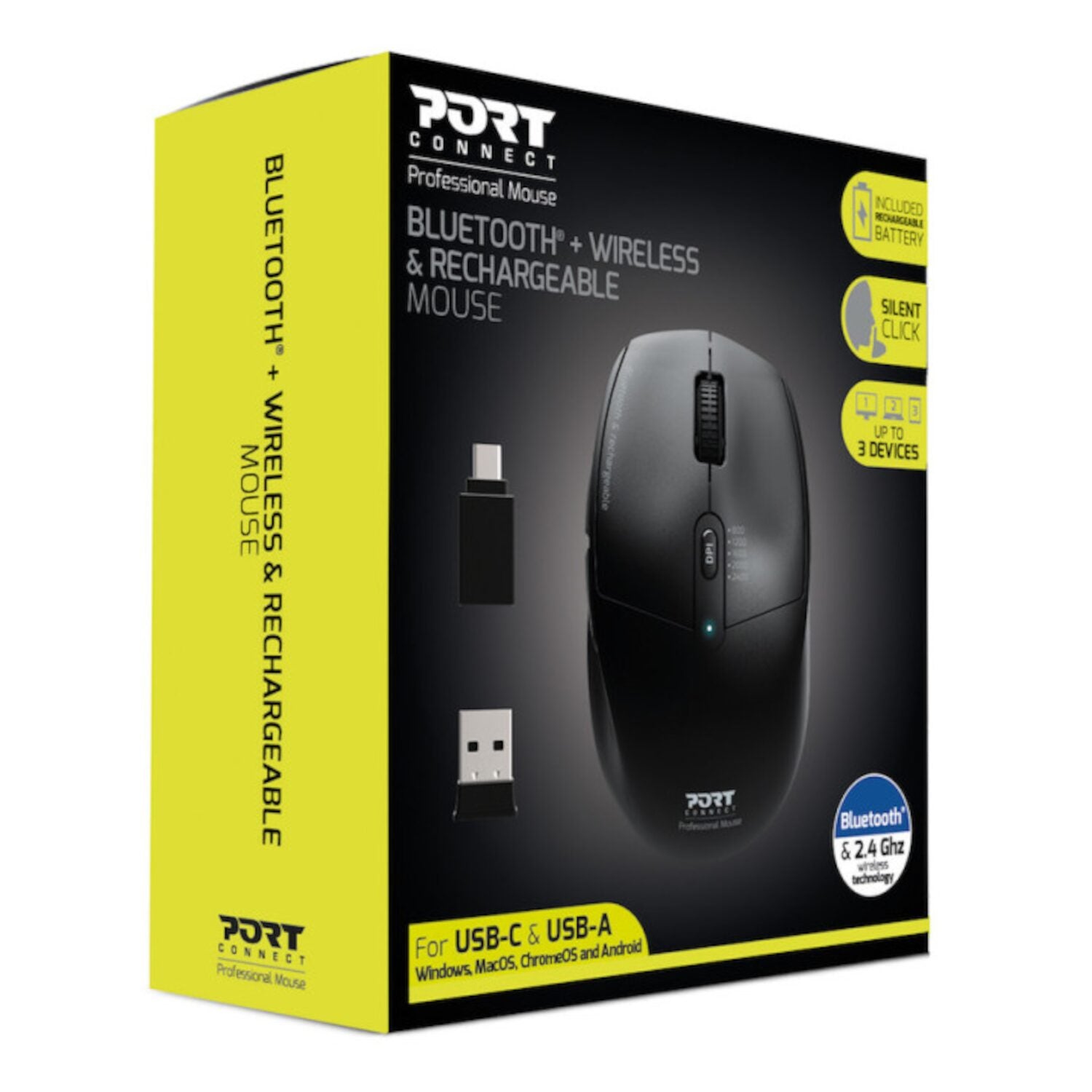 Port Connect 2.4GHz Wireless Bluetooth® Rechargeable Mouse PRO – image 3
