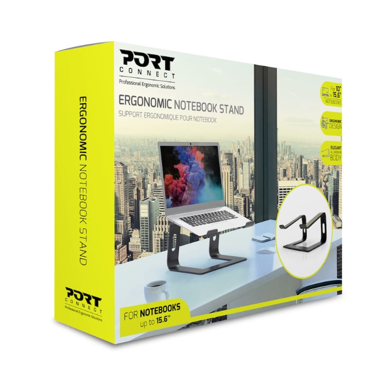 Port Connect Ergonomic 10-15.6" Aluminium Notebook Stand – image 6