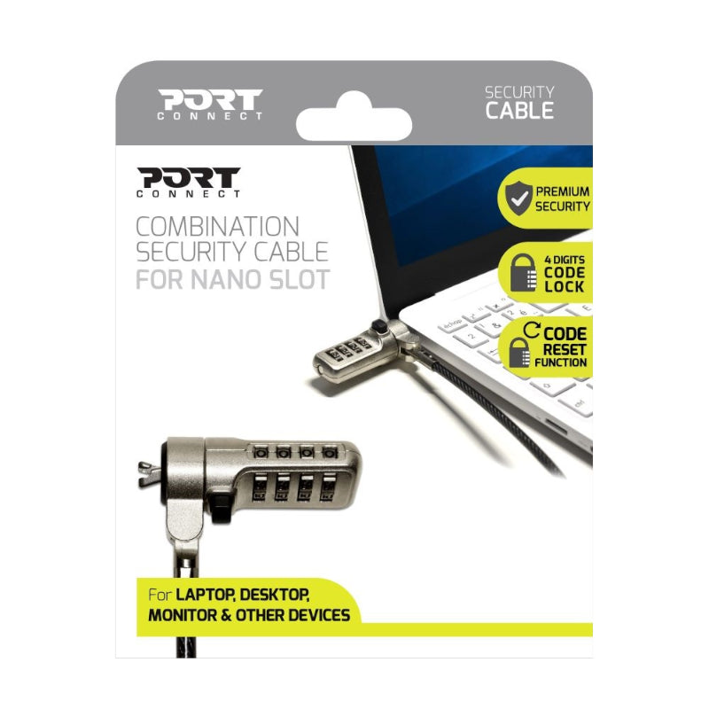 Port Connect Nano Slot Security Combination Cable – image 3