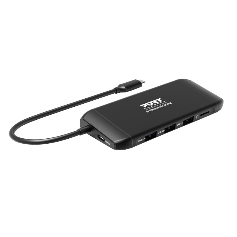 Port USB Type-C 4 x USB3.1|1 x Aux|Micro+SD Card Reader|1 x RJ45|1 x HDMI|1 x VGA|1 x Type-C PD Dock 100W - Black – image 3