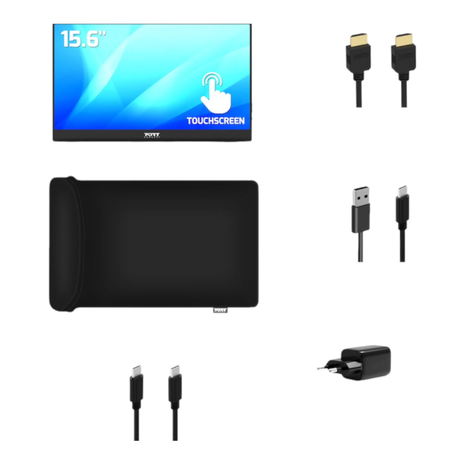 Port Connect 15.6" Full HD Touchscreen Portable Monitor – image 5
