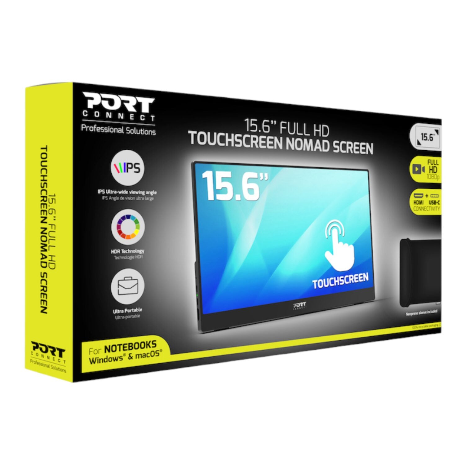 Port Connect 15.6" Full HD Touchscreen Portable Monitor – image 6