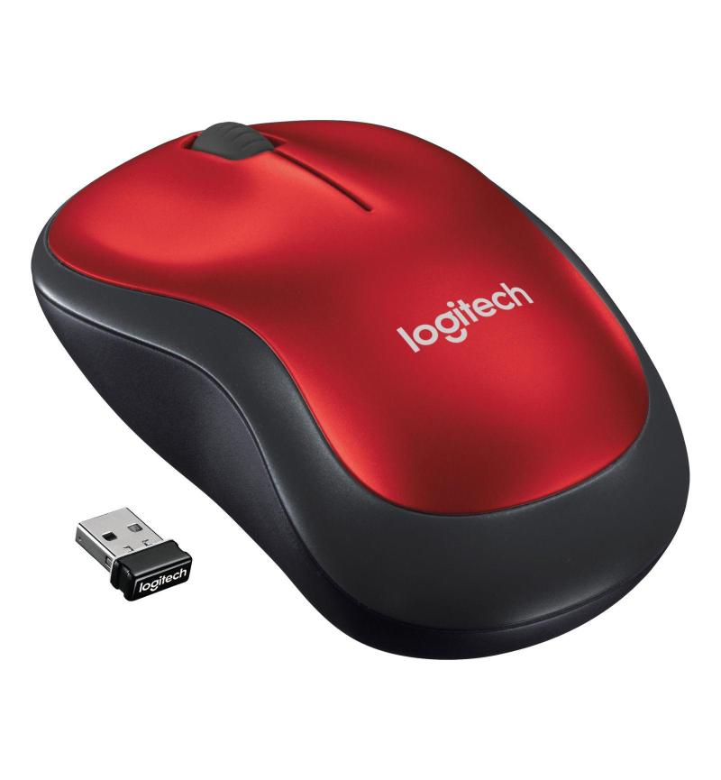 LOGITECH M185 RED WIRELESS MOUSE