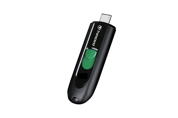 TRANSCEND 64GB JF790 USB C (5Gpbs) CAPLESS FLASH DRIVE - BLACK AND GREEN - image 2