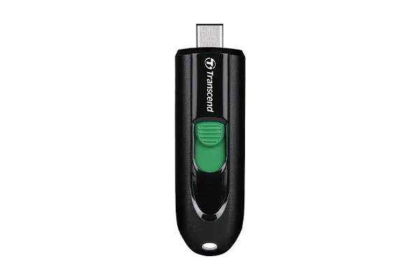 TRANSCEND 128GB JF790C USB C (5Gpbs) CAPLESS FLASH DRIVE - BLACK AND GREEN - image 3