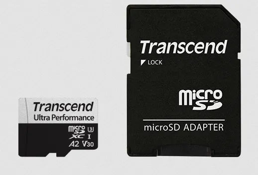 TRANSCEND 340S 64GB ULTRA PERFROMANCE MICRO SD UHS-I  U3 V30 A2 CLASS10 - READ 160 MB/S - WRITE 125MB/S - WITH SD ADPTOR - image 3
