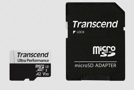 TRANSCEND 340S 64GB ULTRA PERFROMANCE MICRO SD UHS-I  U3 V30 A2 CLASS10 - READ 160 MB/S - WRITE 125MB/S - WITH SD ADPTOR - image 2