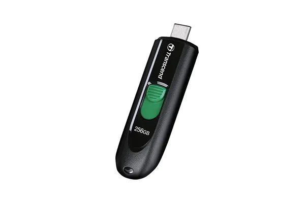 TRANSCEND 256GB JF790C USB C (5Gpbs) CAPLESS FLASH DRIVE - BLACK AND GREEN - image 3