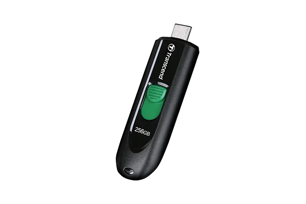 TRANSCEND 256GB JF790C USB C (5Gpbs) CAPLESS FLASH DRIVE - BLACK AND GREEN - image 4