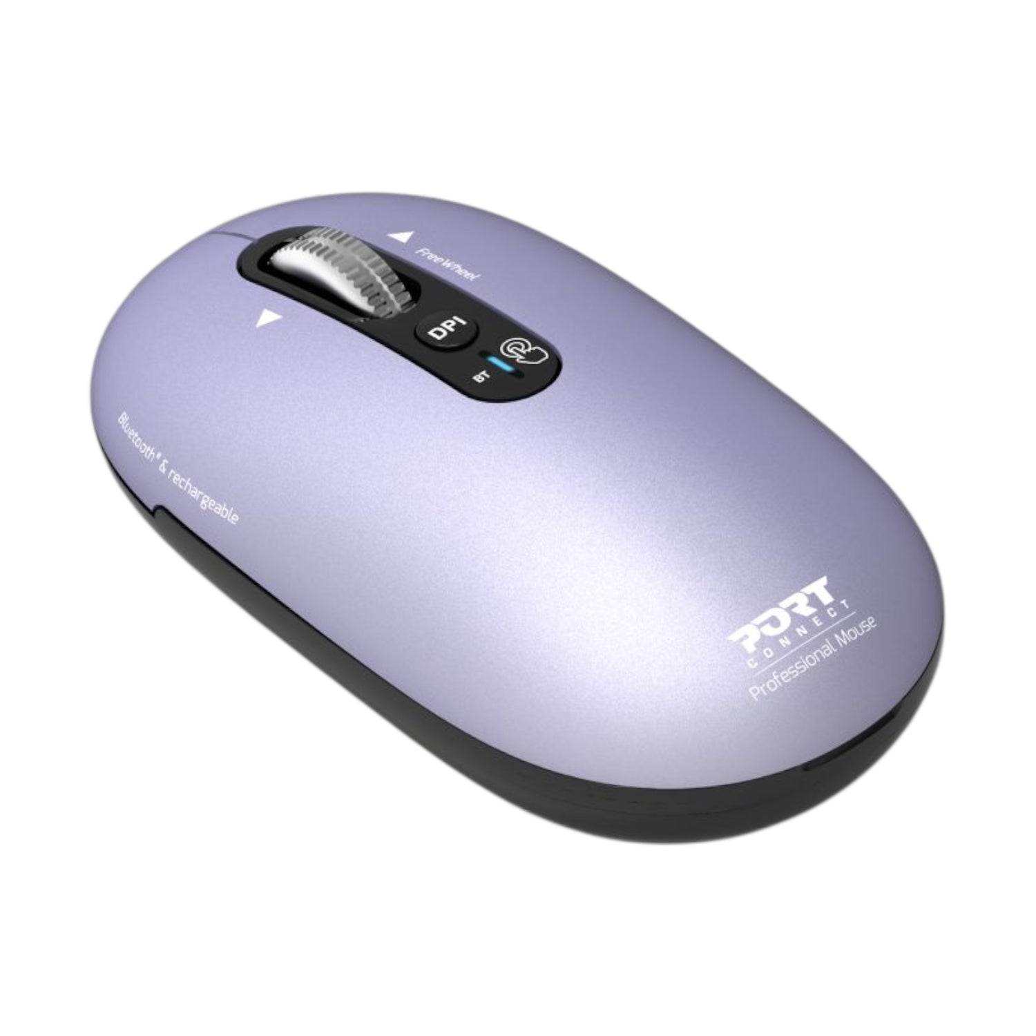 Port Connect PURE MAC Rechargeable Wireless and Bluetooth Mouse - Iris – image 2