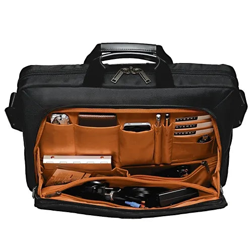 EVERKI LUNAR BRIEFCASE | Fits up to 18.4 inch laptops | Leather handles and accents | Trolley handle pass-through - image 8