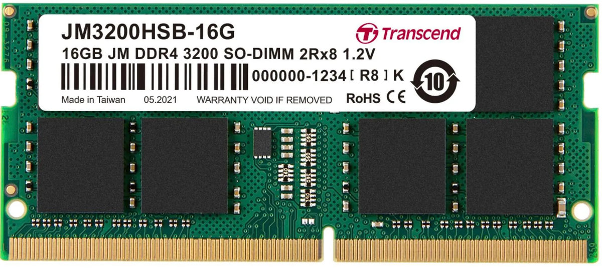 TRANSCEND JET MEMORY 16GB DDR4-3200 NOTEBOOK SO-DIMM 2RX8 CL22 - image 2