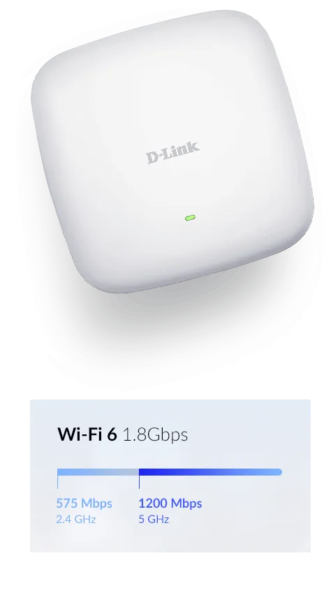 Wireless AX1800 Wi-Fi 6 (2 x 2 Concurrent Dual Band) 802.3at PoE APWi-Fi offers high transfer speeds 1800mbps Ceiling AP - image 6