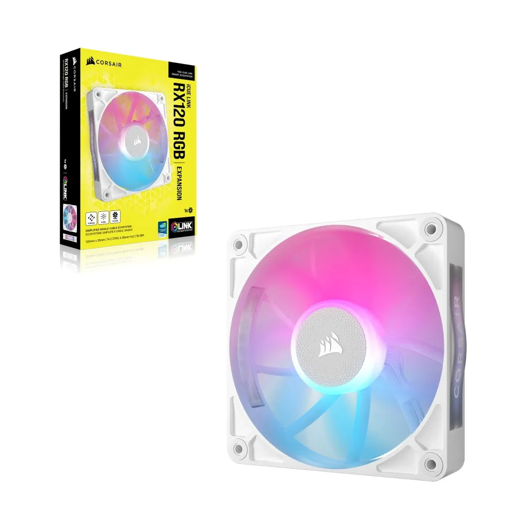 Corsair RX RGB Series; iCUE LINK RX120 RGB White; 120mm Fan; Single Pack - image 10