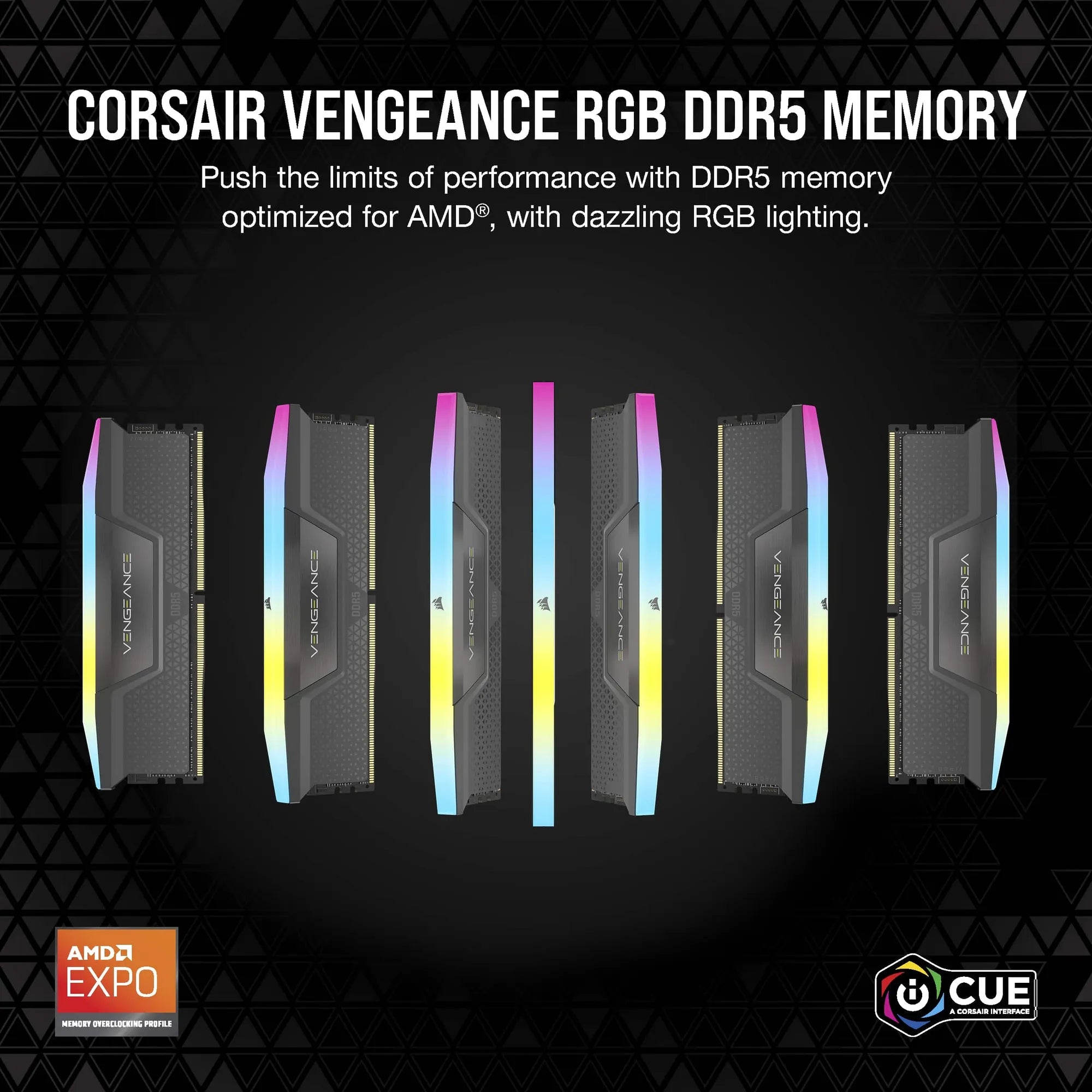 Corsair VENGEANCE RGB DDR5 32GB (2x16GB) DDR5 6000 CL36-44-44-96 1.4V  Intel XMP and AMD EXPO Memory - Grey. - image 10