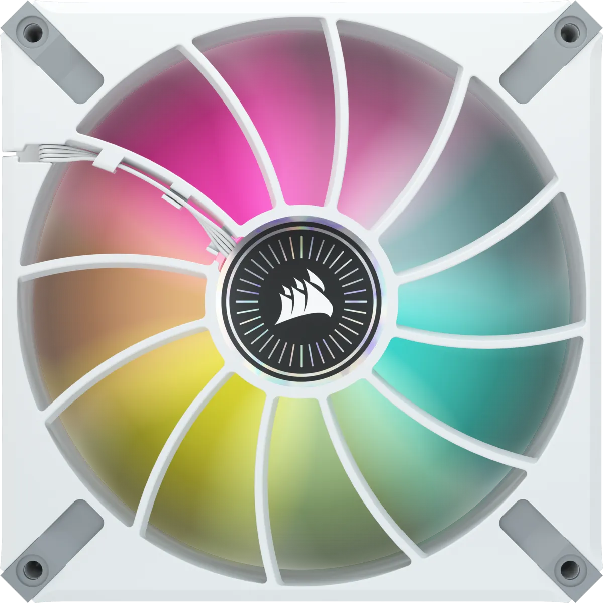 Corsair ML140 140mm PWM 400 - 2000 RPM Premium Magnetic Levitation Fan; Dual Pack With Lighting Node Core - White - image 4